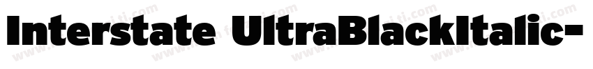 Interstate UltraBlackItalic字体转换